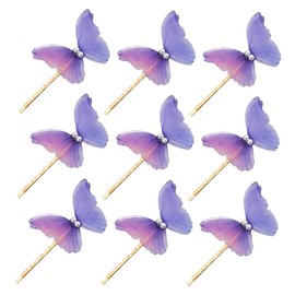 Healvian 10pcs Purple Butterfly Hair Clip Butterfly Hair Pins for Girls Hairpin for Women