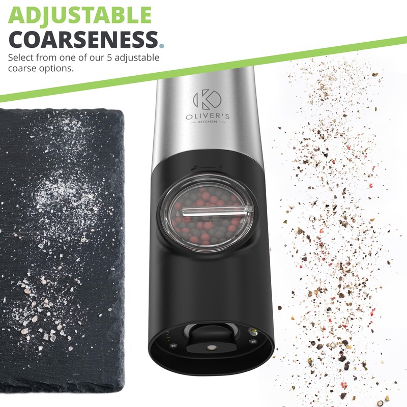 Oliver's Kitchen ® Electric Salt and Pepper Grinders - No