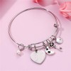 Initial Charm Bracelets For Women - Engraved N Initial Charm