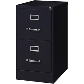 pemberly Fila Carta archivo Gabinete en negro con 2 cajones                                                                                           