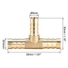 sourcing map Tee Brass Barb Fitting Reducer 3 Way, Fit