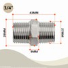 Bwintech 3 Pcs 3/4" Male to 3/4" Male BSP Thread