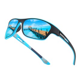 Hemens Polarised Sports Glasses Sunglasses Men's Cycling Glasses Women with UV400 Protection for Driving Running Cycling Fishing Golf Sunglasses