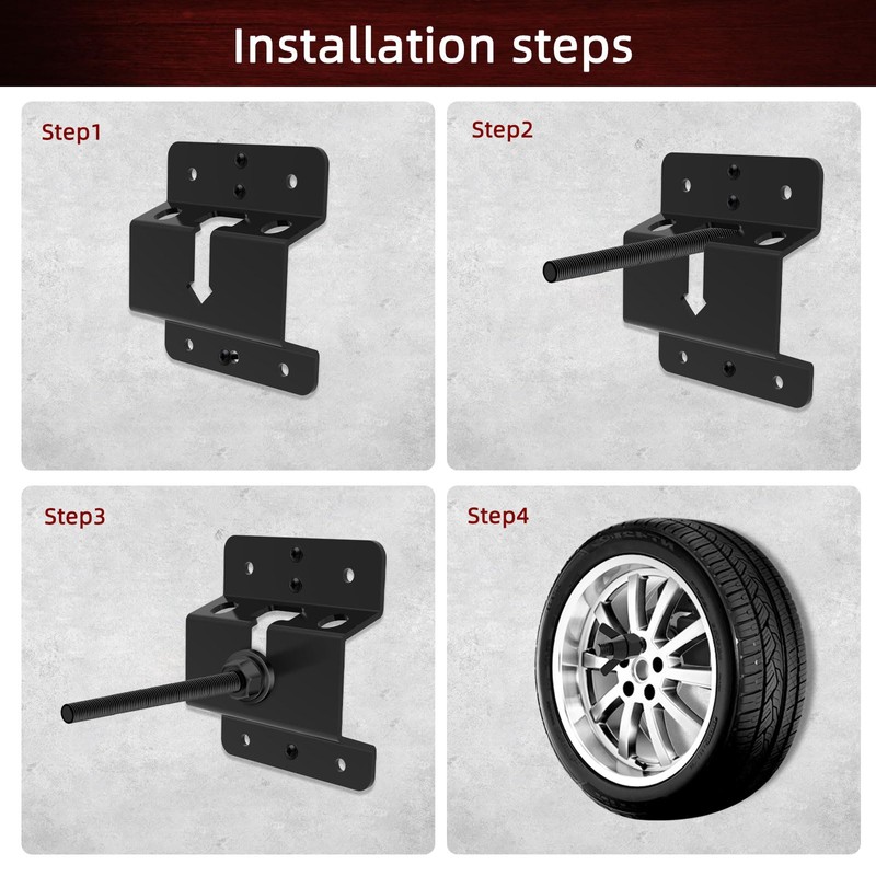 Spare Tire Mounting Bracket Rack for Enclosed Trailers,Spare Tire Holder