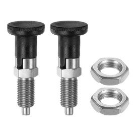 HARFINGTON 2pcs Push Fit Ball Nose Spring Plunger M10x1 Thread Length 5mm Pin Dia Stainless Steel Self-Locking Plunger Retractable Index Plunger for Industrial Equipment
