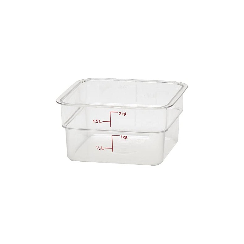 Cambro 2SFSCW135 Food Storage Container, 2 Quart, 7-1/4" x 7-1/4"