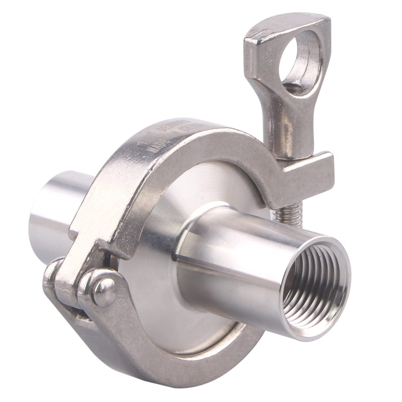 DERNORD 2 Pcs Sanitary Female Threaded Ferrule Pipe Fittings +