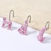 Aldopein Leopard Decorative Shower Curtain Hooks Rings for Summer Tropical