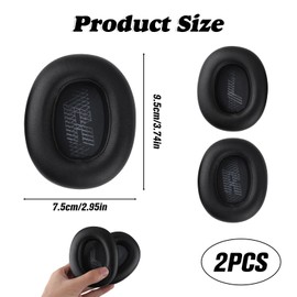 Ersatz-Ohrpolster für JBL E65 (E65BTNC) / Live 650 (650NC 650BTNC) / Live 660 (660NC 660BTNC) / Duet NC, Ohrpolster mit weicherem Leder, Lärm und dicker