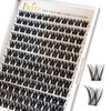 BEFER Lash Clusters, 132 Pcs D Curl Eyelash Clusters Volume