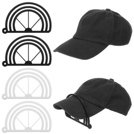 Classicseali 4pcs Hat Brim Shaper,Hat Curver Tool,Durable Smooth, Brim Bender for Baseball Caps,Perfect Hats Curver Tool,Hats Accessories for Men(Black & White)