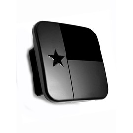 Texas State Metal Flag Hitch Cover Plug (Fits 2" Receiver, Black)