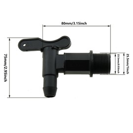 ZZHXSM PE Bucket Faucet Black Plastic 5 Gallon Jug Faucet with 3/4 Inch EPDM Gasket Suitable for Industrial Bucket and Household Storage Container