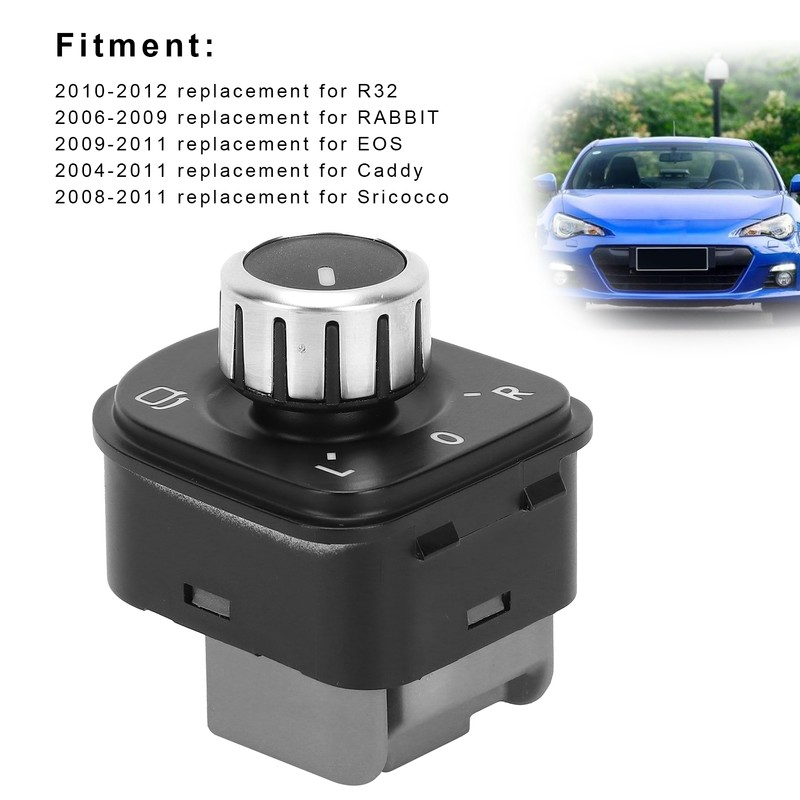 Car Rearview Mirror Adjust Knob Switch 5ND959565A Replacement for R32/RABBIT/EOS/Caddy