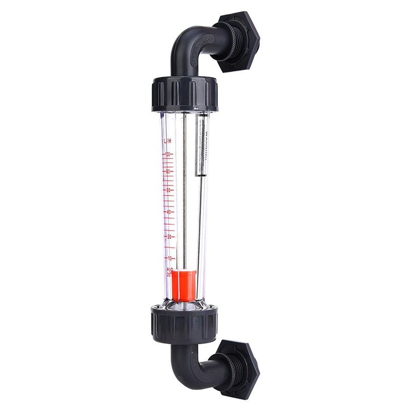 LZS-15W Elbow Liquid Flowmeter ABS Plastic Tube Type Waterflow Meter
