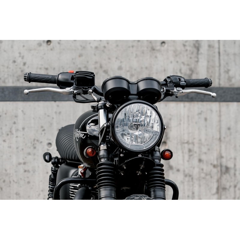 Motone GEMINI Black/Polished Bar End T100/T120 SpeedTwin900 Scrambler900 MMU536