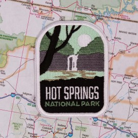 Hot Springs Iron on Travel Patch - Great Souvenir or Gift for travellers