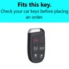 StyleC Remote Key Fob Cover Case compatible with Jeep Renegade Grand Cherokee Dodge Ram Charger (Black Silver)