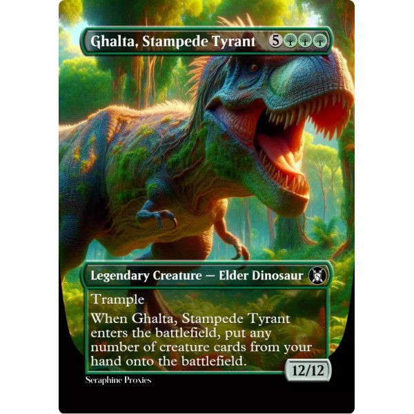 Ghalta, Stampede Tyrant - High Quality Altered Art Custom Cards