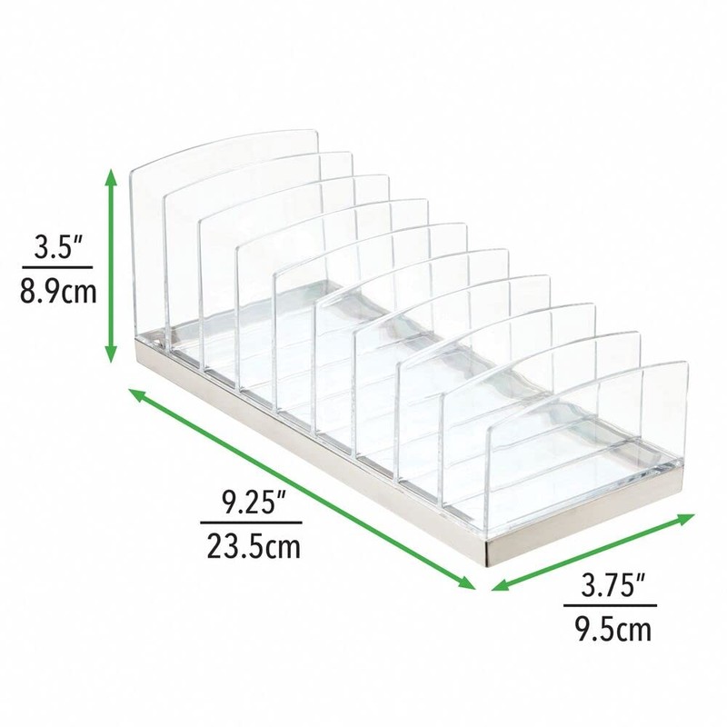 mDesign Kosmetik Organizer aus Kunststoff – Schminkaufbewahrung mit 9 Steckplätzen