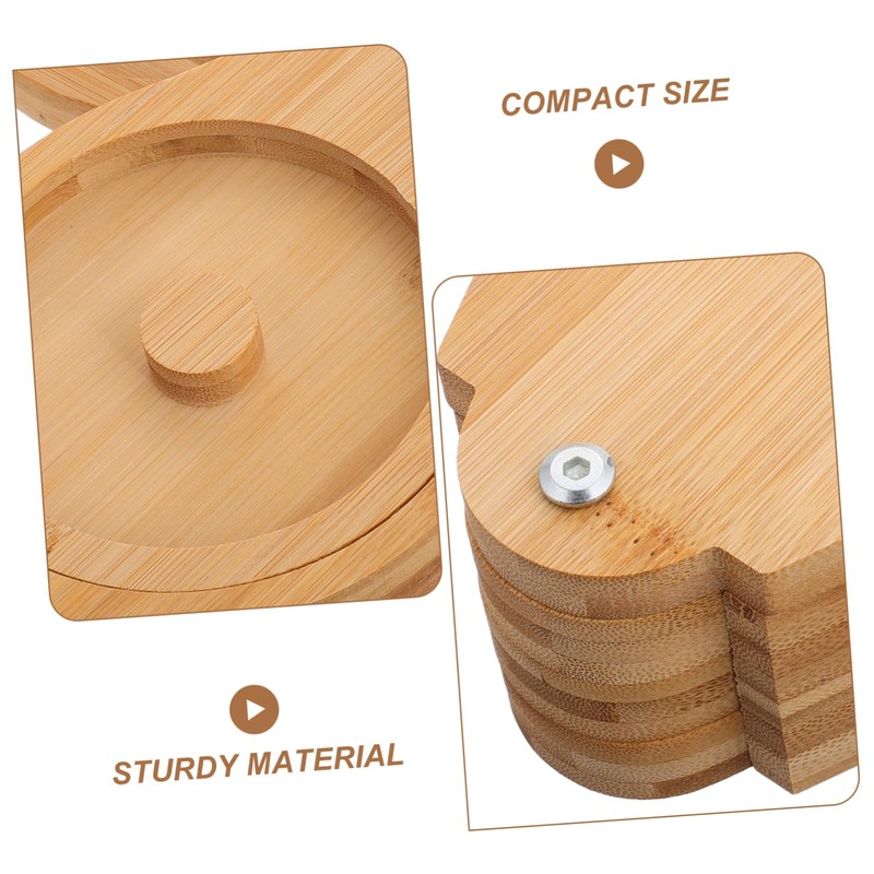 NOLITOY Cute Salt Sugar Box Wooden Seasoning Organizer Accessory Condiment