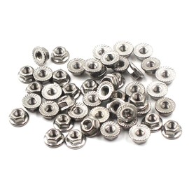 304 Stainless Steel Metric Flange Nuts M4 4mm Hex Nut-50 Pack