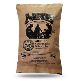 Nutrient-Rich MREs - Portable Food Survival Meals - Long Shelf Life Ready to Eat Emergency Food Rations - Made in USA (Chicken Chunks) - 2024 Inspection