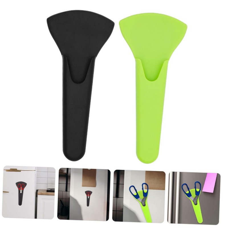 KOMBIUDA 2pcs Magnetic Scissor Holder for Refrigerator Strong Attachment Scissors