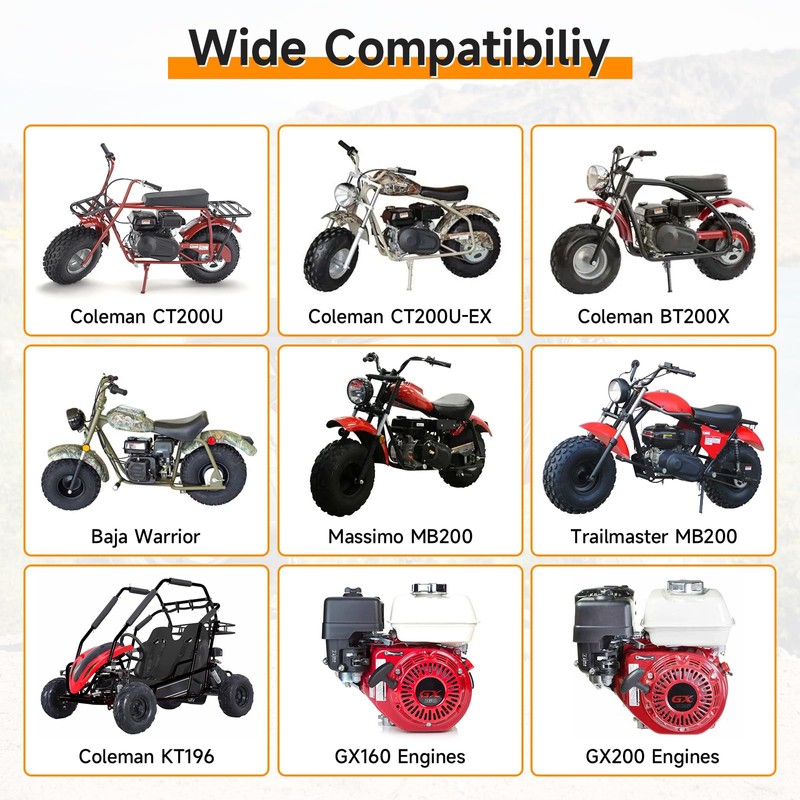 FVRITO VM22 Carburetor & 7/8'' Mini Bike Throttle Kit for