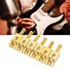 6Pcs Guitar Bridge Roller Saddles Height Adjustable Vintage Style Electric