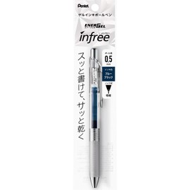 Pentel XBLN75TL-CA 0.5mm EnerGel Ballpoint Pen - Blue Black