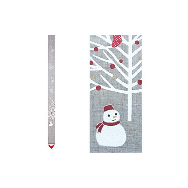 Thin Tapestry, "Juhyo" Winter Hand Painted Tapestry, Snowman, Christmas Tree