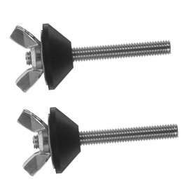 TEHAUX 2pcs Toilet Tank Bolts Kit Durable Stainless Steel Screws with Gasket Fixing Parts for Standard Toilets Prevents Water Leakage for Home and Office Use