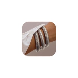 FDEETY Women's 18K Resistance Stacked Bracelet Simple Bracelets Fashion Jewellery Ideal for Active and Everyday Clothing, Titanium steel