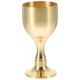 PRETYZOOM Big Gold Altar Chalice Communion Cups Golden Goblet for Church Brass Wine Glasses Ritual Holy Chalice for First Communion Decoration, 5.50X3.00X3.00CM, 0814KBR37LEJ28FII106AKJF