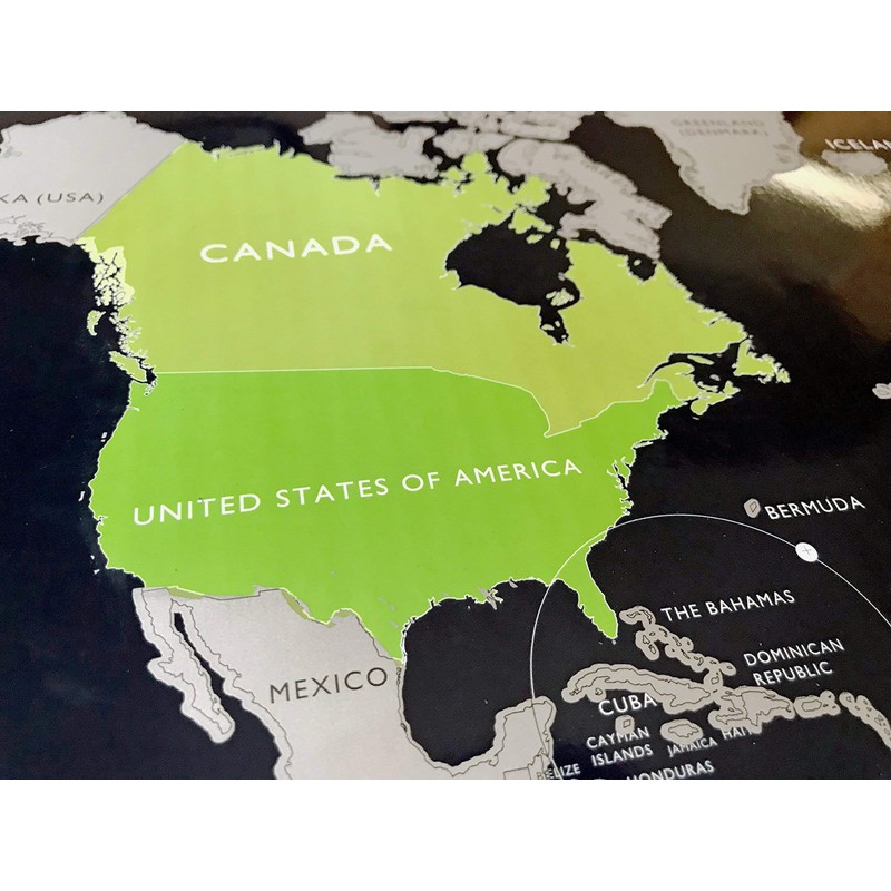 The World Traveler's Scratch-off Map 32'' x 24'' Poster