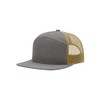 Richardson Seven-Panel Trucker Cap One Size Charcoal/ Old Gold