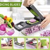 16 in 1 Vegetable Chopper,Brioeua Vegetable Slicer,Manual Vegetable Cutter with