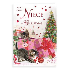 Piccadilly Greetings Traditional Christmas Card Niece - 9 x 6 inches - Regal Publishing