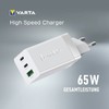 VARTA Charger, 65 W, simultaneous charging of up to 3