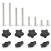 Bikykose 16pcs T-Track Knob Kit - 4 Different Length 5/16”-18