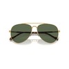 Vogue Eyewear Men's VO4290S Aviator Sunglasses, Gold/Dark Green Polarized, 60
