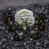 Sage's Treasures - Obsidian Gloss Finish Polyhedral Dice Set Dungeons