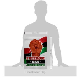 Breeze Decor Freedom Garden Flag Set Mailbox Hanger Black History Juneteenth Jubilee Days African Americans Independence House Decoration Banner Small Yard Gift Double-Sided, Made in USA