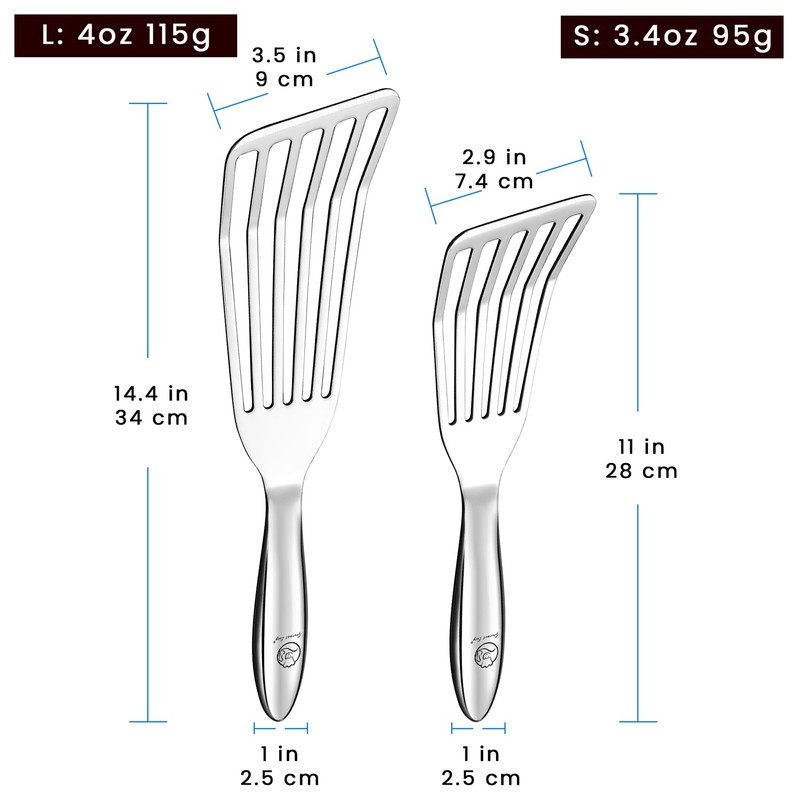 Spatula Set Made of Stainless Steel – 1 x Large