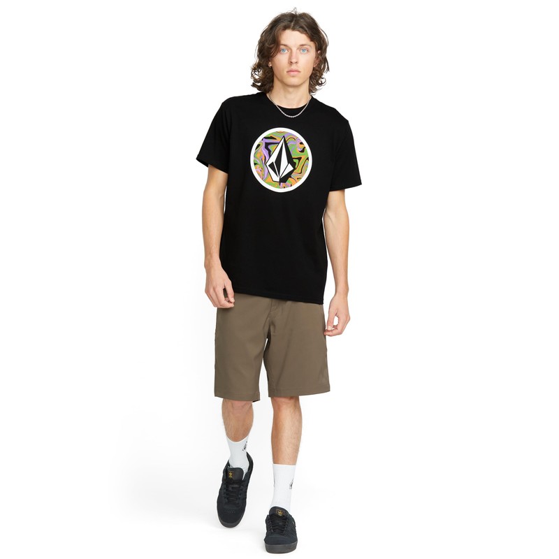Volcom Men's Crisp Stone Short Sleeve Tee, Black S125, Medium