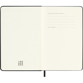 Moleskine Weekly Planner 2023, 12-Month Weekly Diary with Vertical Layout, Weekly Vertical Planner, Hard Cover, Pocket Size 9 x 14 cm, Colour Black