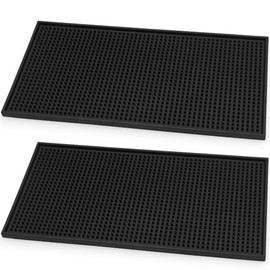 XIANGLONGY Barmatte aus Gummi, Barman-Matte 30 x 15 cm, rutschfeste Barmatte, geeignet für Bar, Café, Restaurant, Küche, Club, Büro (30 x 15 cm, 2 Stück)