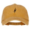 Lightning Bolt Embroidered Unstructured Cotton Cap - Gold OSFM
