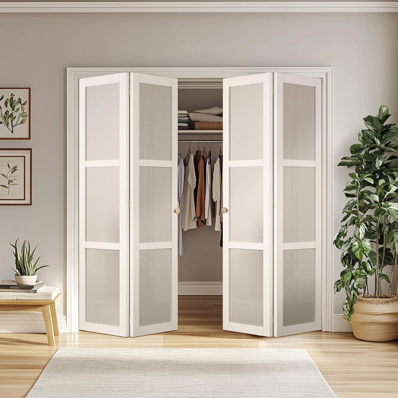 Bifold Door Hardware Kit, 48-Inch Bi-fold Closet Door Track Kit